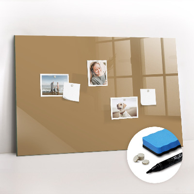 Magnetic board for writing Dark beige color