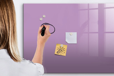 Magnetic dry erase board Lilac color