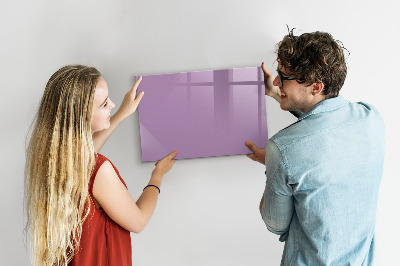 Magnetic dry erase board Lilac color