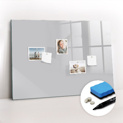 Dry erase magnetic board Light gray color