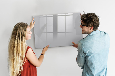 Dry erase magnetic board Light gray color