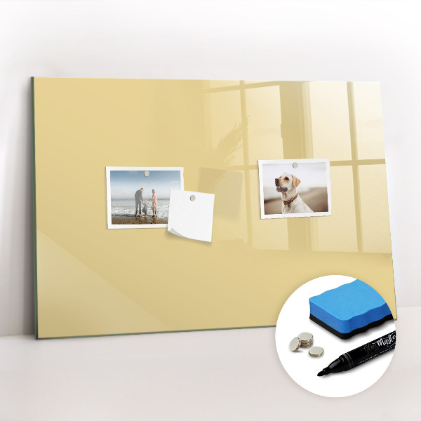 Dry erase magnetic board Cream color