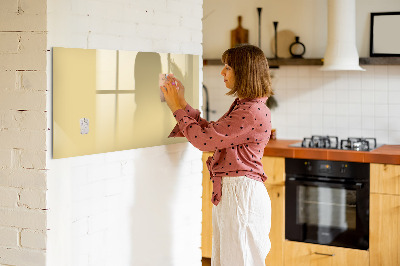 Magnetic board with marker Cream color