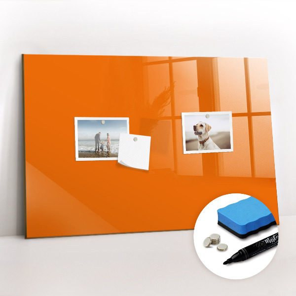 Dry erase magnetic board Orange