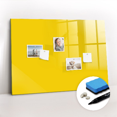 Magnetic board with marker Light yellow