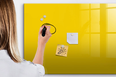 Magnetic board with marker Light yellow