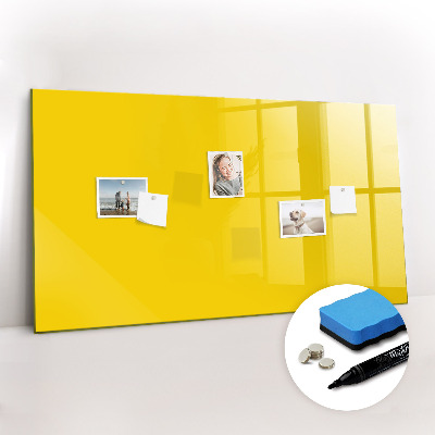 Magnetic board with marker Light yellow