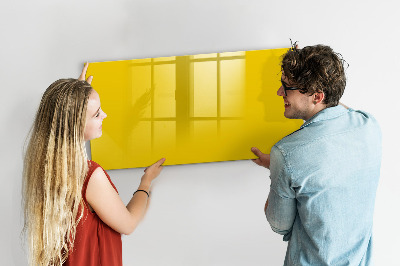 Dry erase magnetic board Light yellow