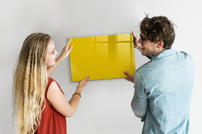 Magnetic board with marker Light yellow