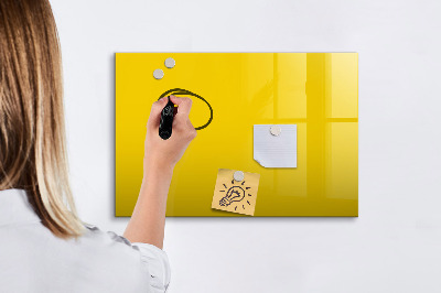 Dry erase magnetic board Light yellow