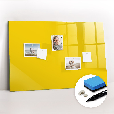 Magnetic board with marker Light yellow