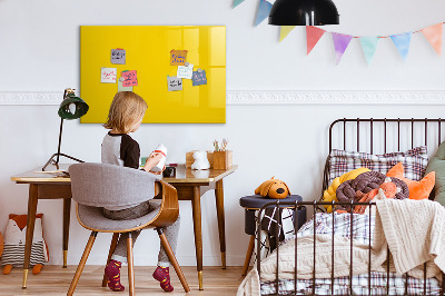 Magnetic board with marker Light yellow