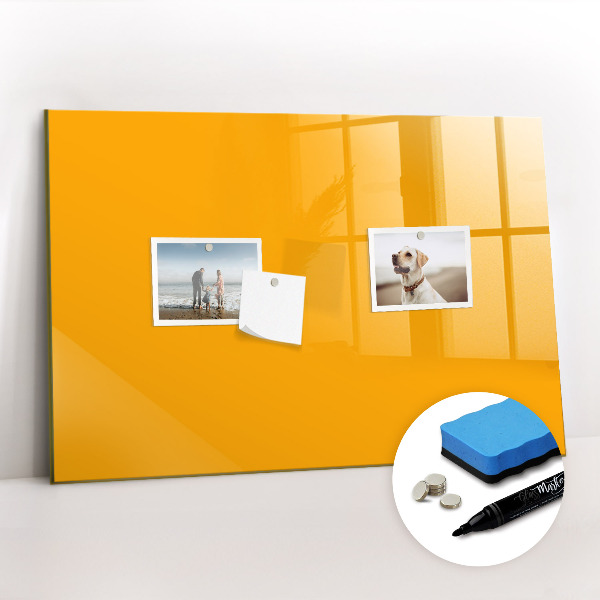 Magnetic dry erase board Golden yellow