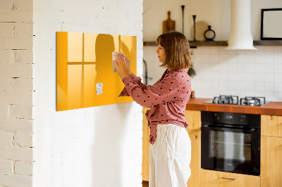 Magnetic dry erase board Golden yellow