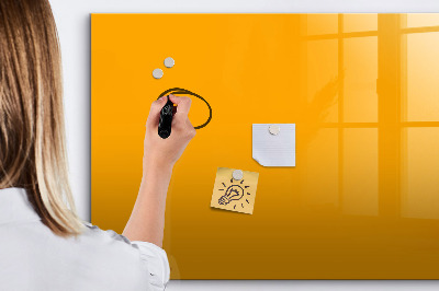 Magnetic dry erase board Golden yellow