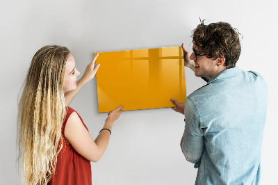Magnetic dry erase board Golden yellow