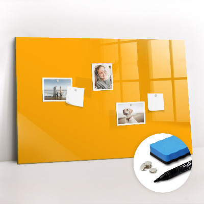 Magnetic dry erase board Golden yellow