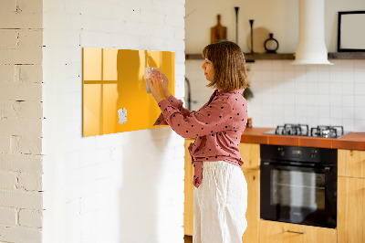 Magnetic dry erase board Golden yellow