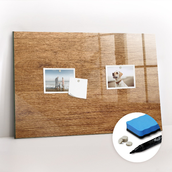 Magnetic dry erase board Light Wood