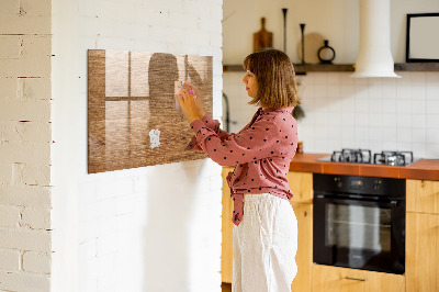 Magnetic dry erase board Light Wood