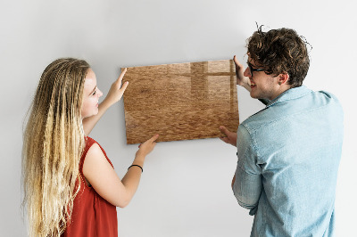 Magnetic dry erase board Light Wood