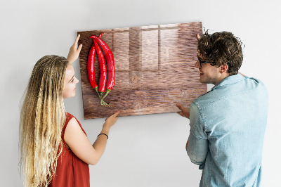 Magnetic board with marker Peppers