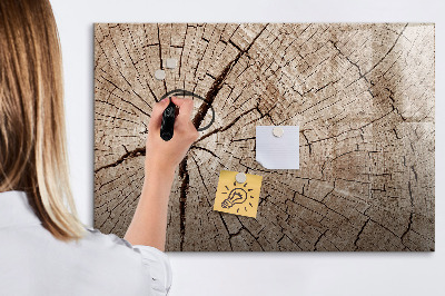 Magnetic board with marker Old Wood Trunk