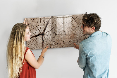 Magnetic board with marker Old Wood Trunk