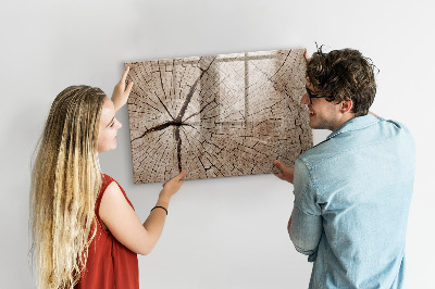 Magnetic board with marker Old Wood Trunk