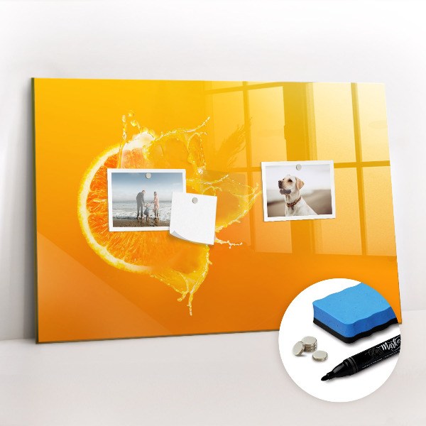 Dry erase magnetic board Orange