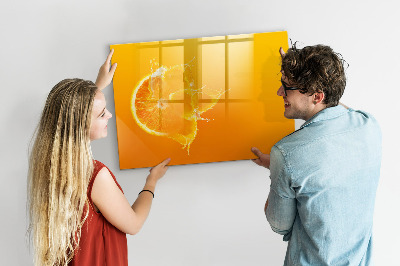 Dry erase magnetic board Orange