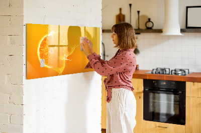 Dry erase magnetic board Orange