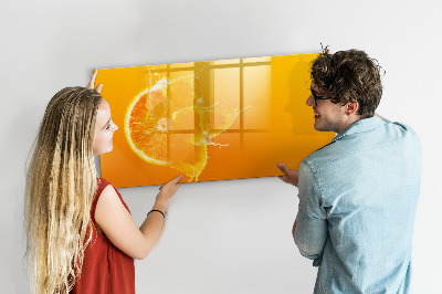 Dry erase magnetic board Orange