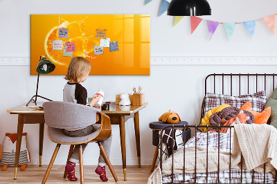 Dry erase magnetic board Orange