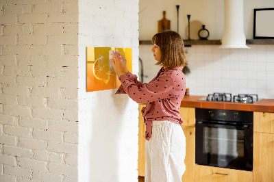 Dry erase magnetic board Orange
