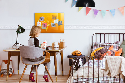 Dry erase magnetic board Orange
