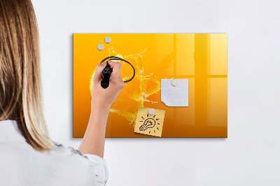 Dry erase magnetic board Orange
