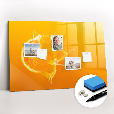 Dry erase magnetic board Orange