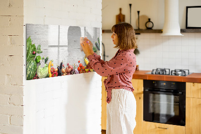 Dry erase magnetic board Vegetables on the table