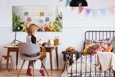 Dry erase magnetic board Vegetables on the table