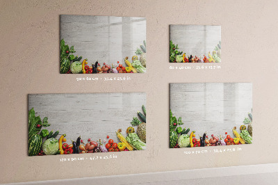 Dry erase magnetic board Vegetables on the table