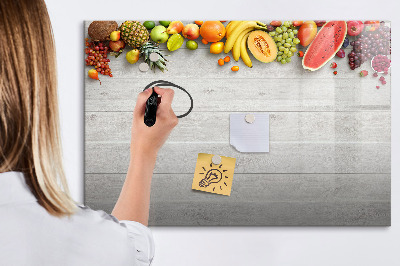 Dry erase magnetic board Fruits on the table