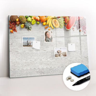 Dry erase magnetic board Fruits on the table
