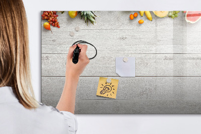 Dry erase magnetic board Fruits on the table