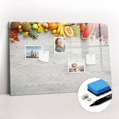 Dry erase magnetic board Fruits on the table