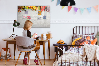 Dry erase magnetic board Fruits on the table