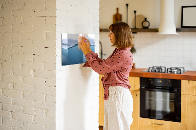 Dry erase magnetic board Water close-up