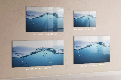 Dry erase magnetic board Water close-up