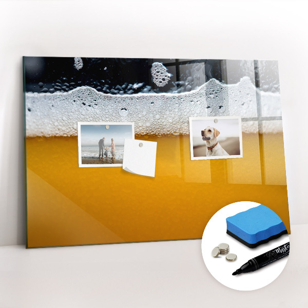 Magnetic dry erase board Beer close-up