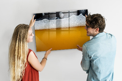 Magnetic dry erase board Beer close-up